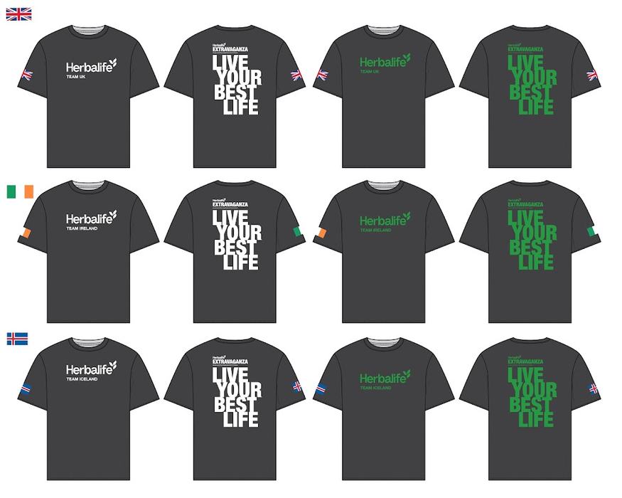 Herbalife Event T-Shirt Range