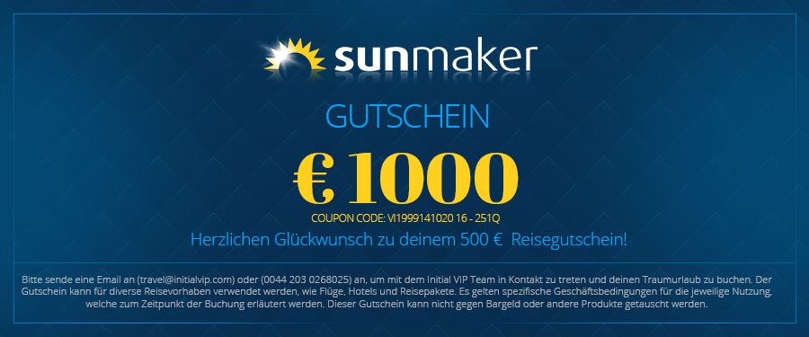 Sunmaker €1,000 Voucher